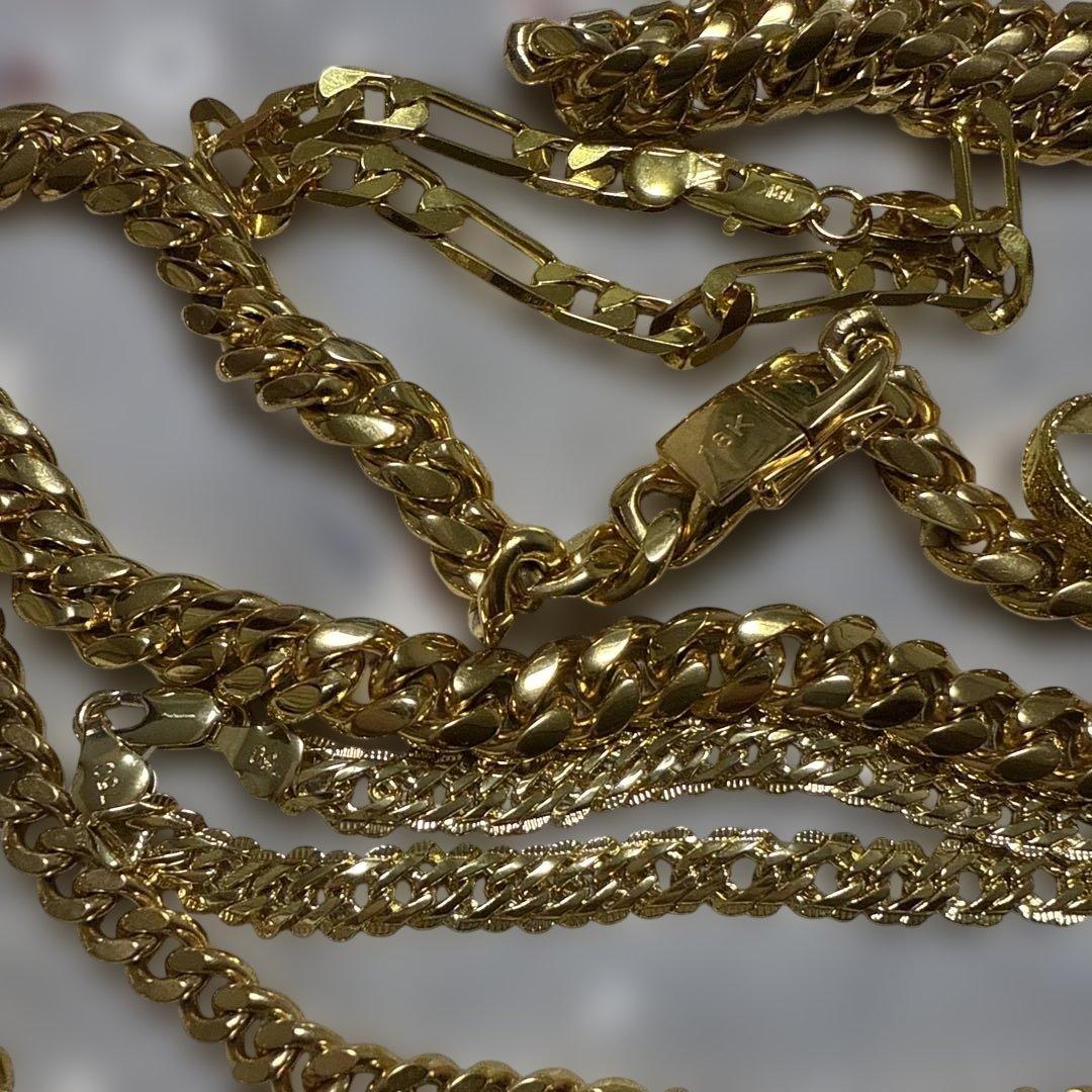 ヒ*ロ様 遺品整理　 生前整理ゴールドチェーンネックレスセット