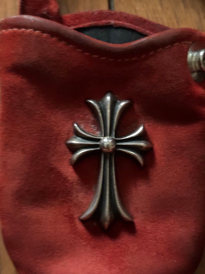 Chrome Hearts 赤　携帯ケース　スウェード