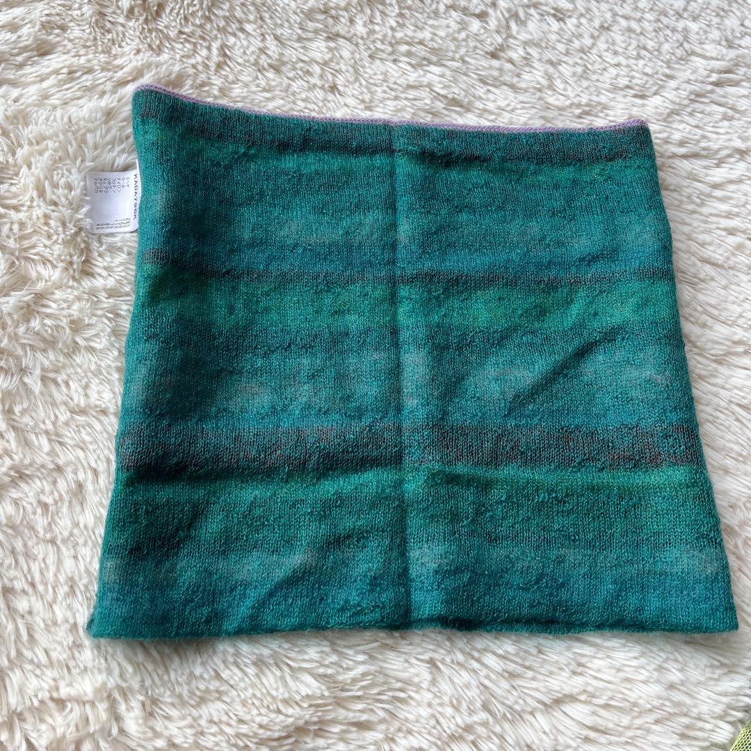 にゃにゃん M.&KYOKO マルチカラーワンピース ネックウォーマー付き