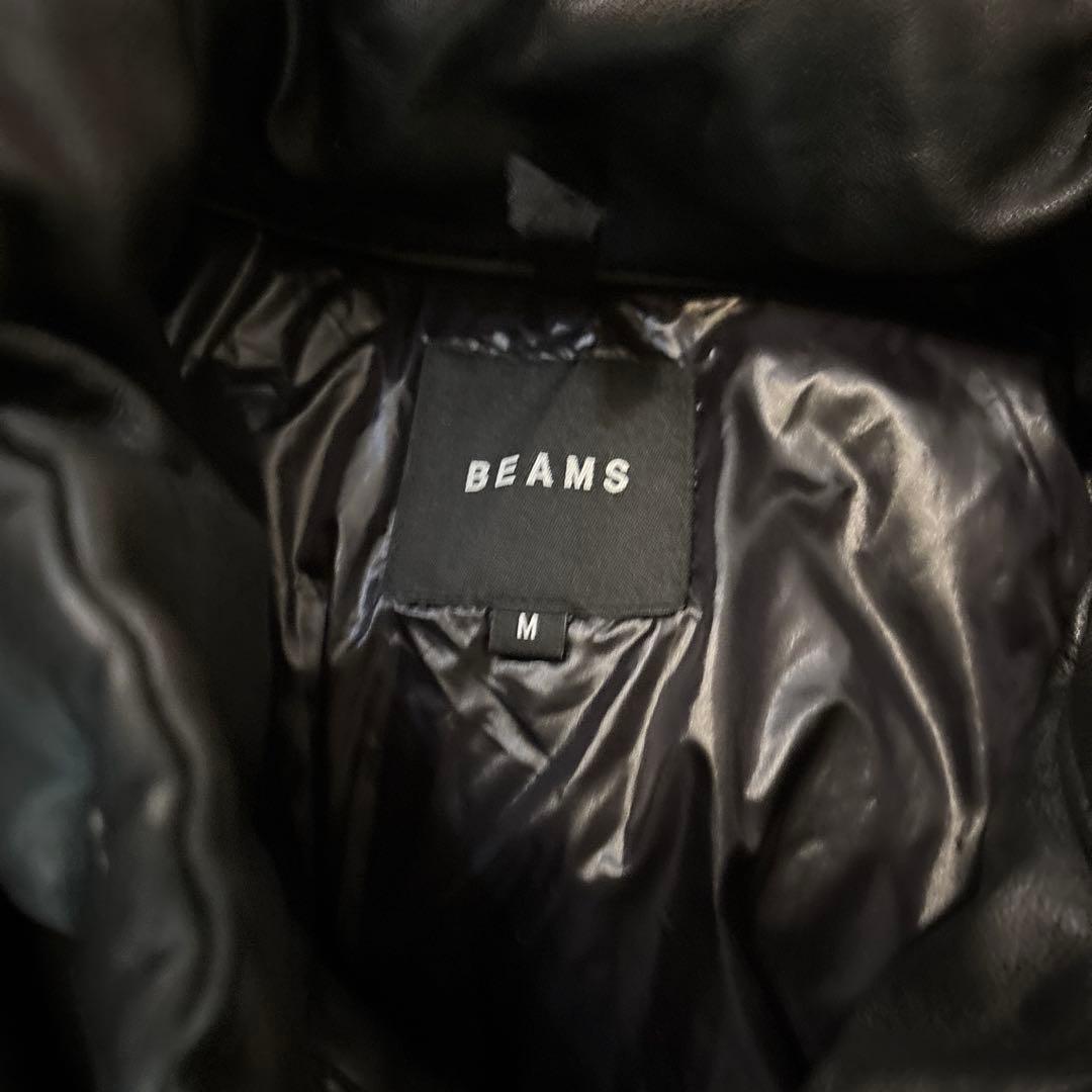 BEAMS Sheep skin レザーダウンジャケット