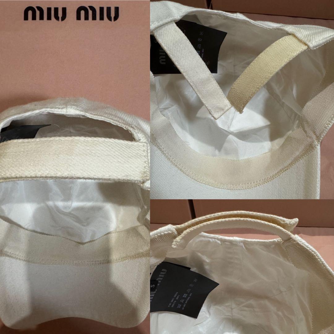 miumiu ベースボールキャップ　ホワイト