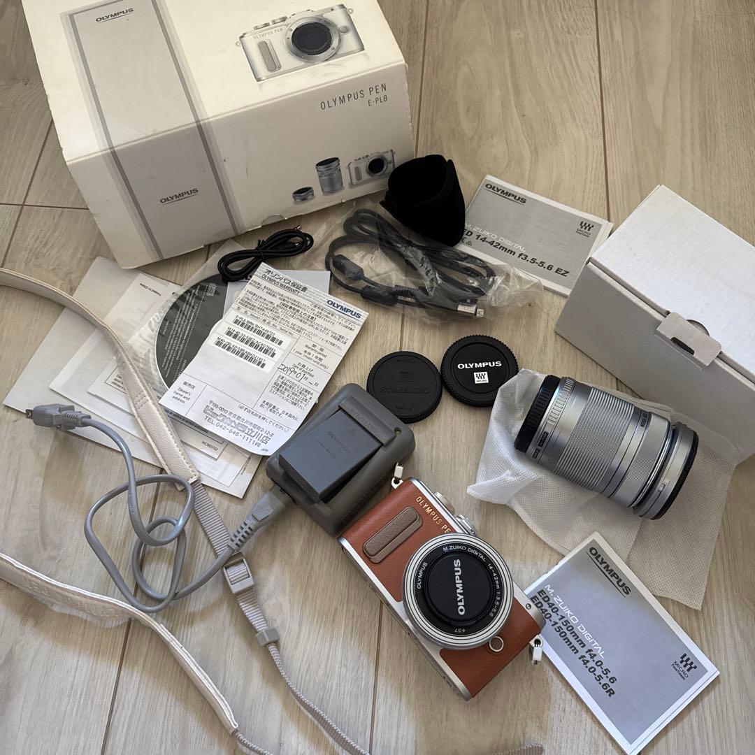 Olympus E-PL8 ミラーレスカメラ オレンジ　保証書付き