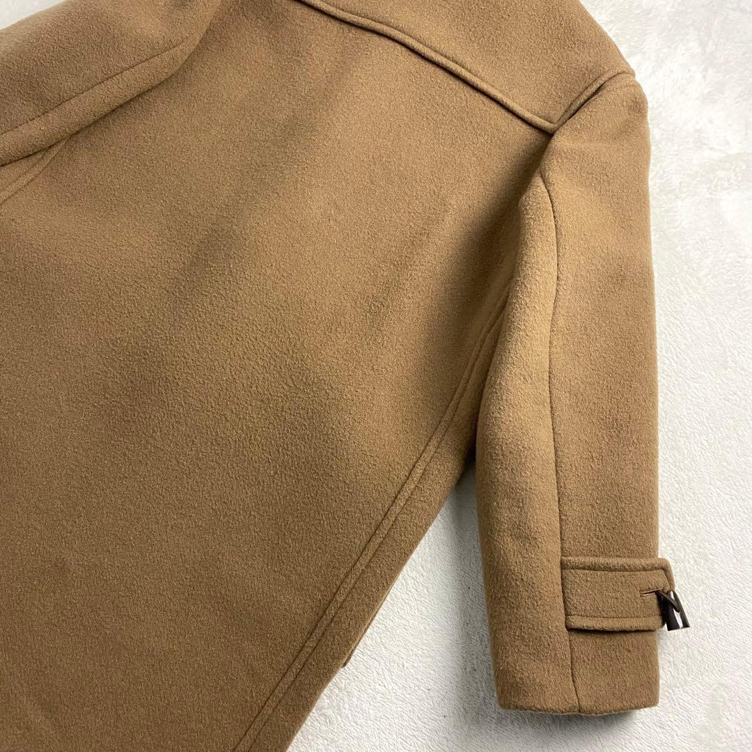 【美品】バーバリー 英国製 ダッフルコート フード ノバチェック キャメル