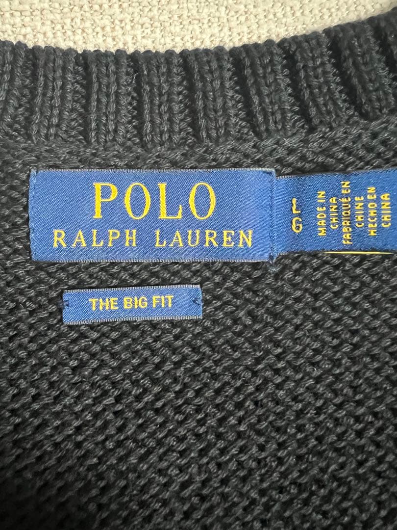 Polo Ralph Lauren 黒 Vネック ベスト L