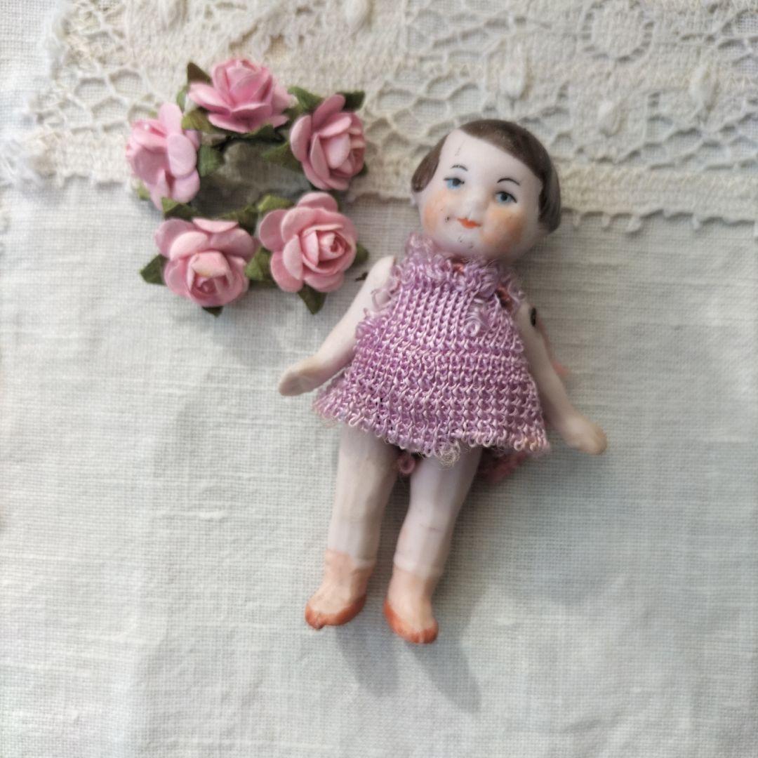 ドイツ　アンティーク　ミニチュアビスクドール　おかっぱヘアの女の子