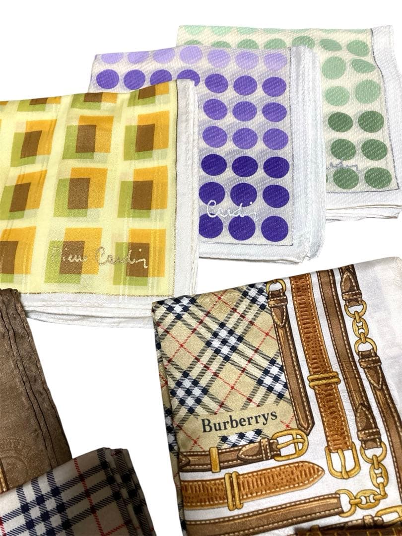 ブランドハンカチバーバリー・ピエールカルダン・DAKSブランドハンカチまとめ売り