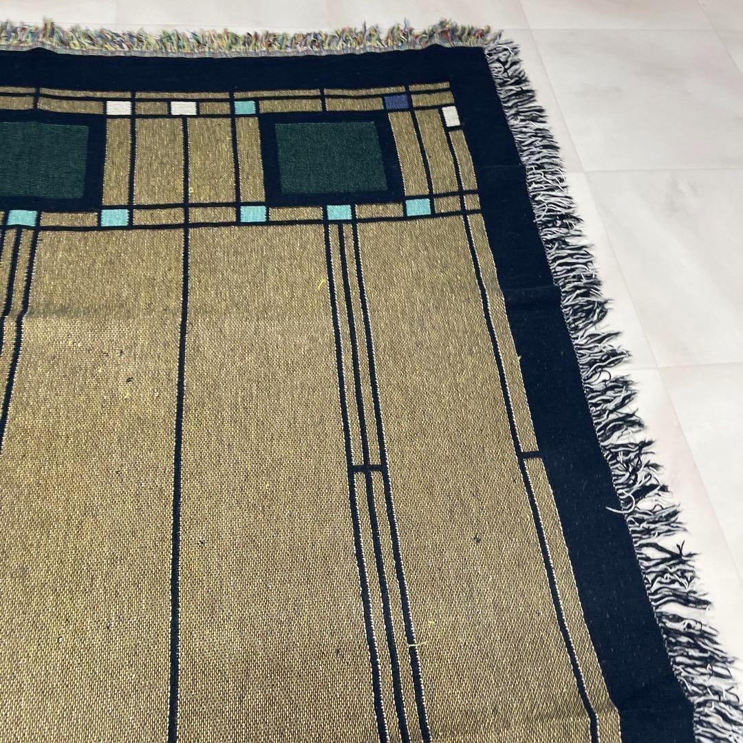 アート　マルチカバー　ソファーカバー　ヴィンテージラグ　184x131