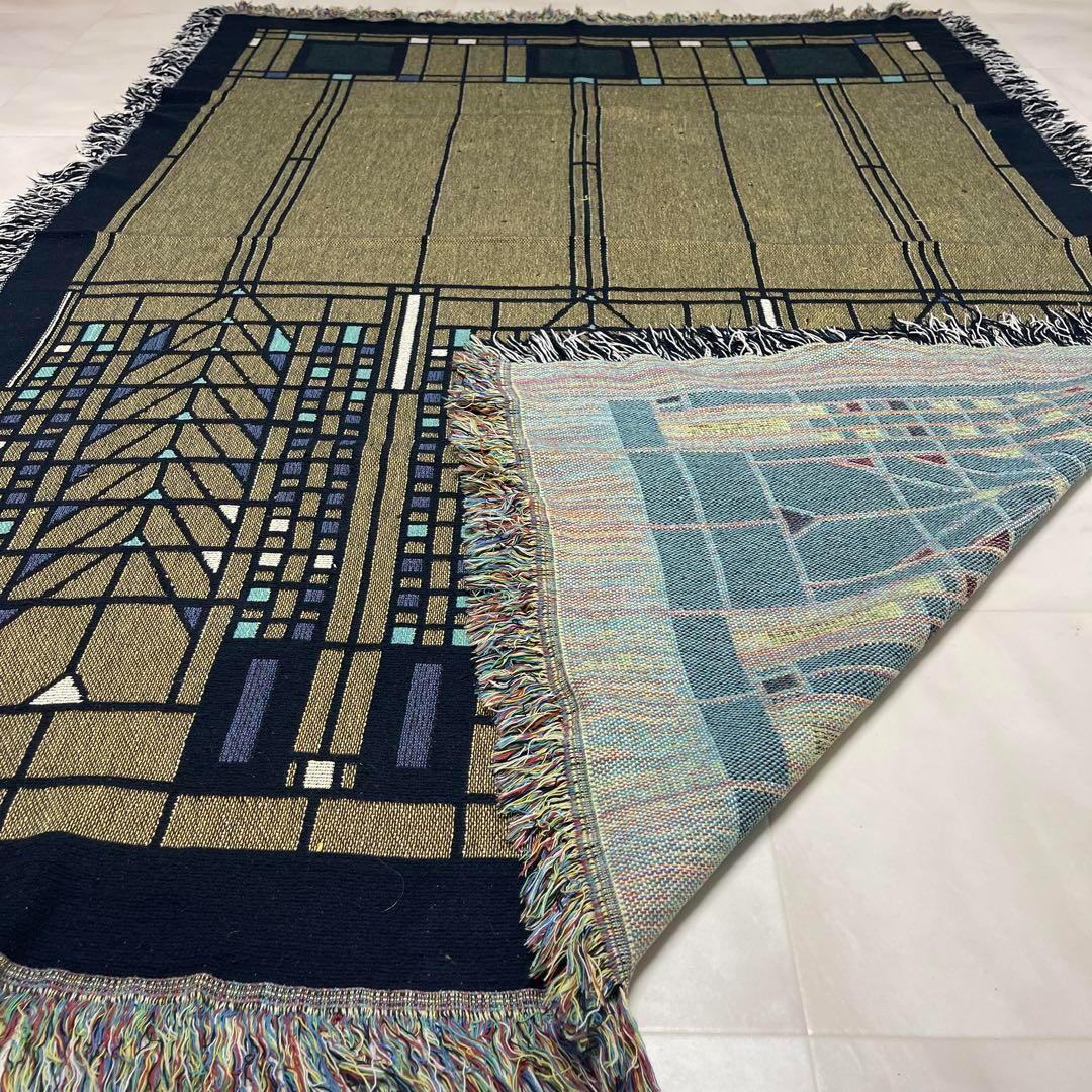 アート　マルチカバー　ソファーカバー　ヴィンテージラグ　184x131