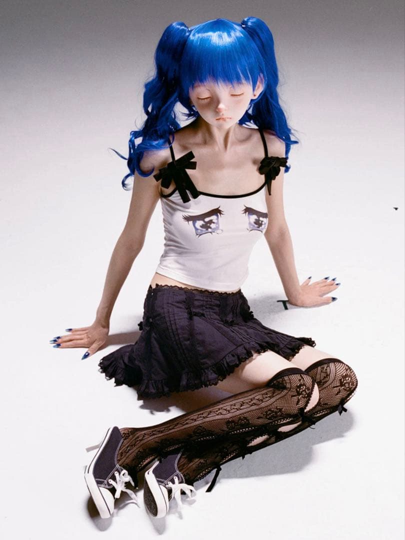 Nodress 2024新品　ホワイト“No cry”キャミソール　トップス