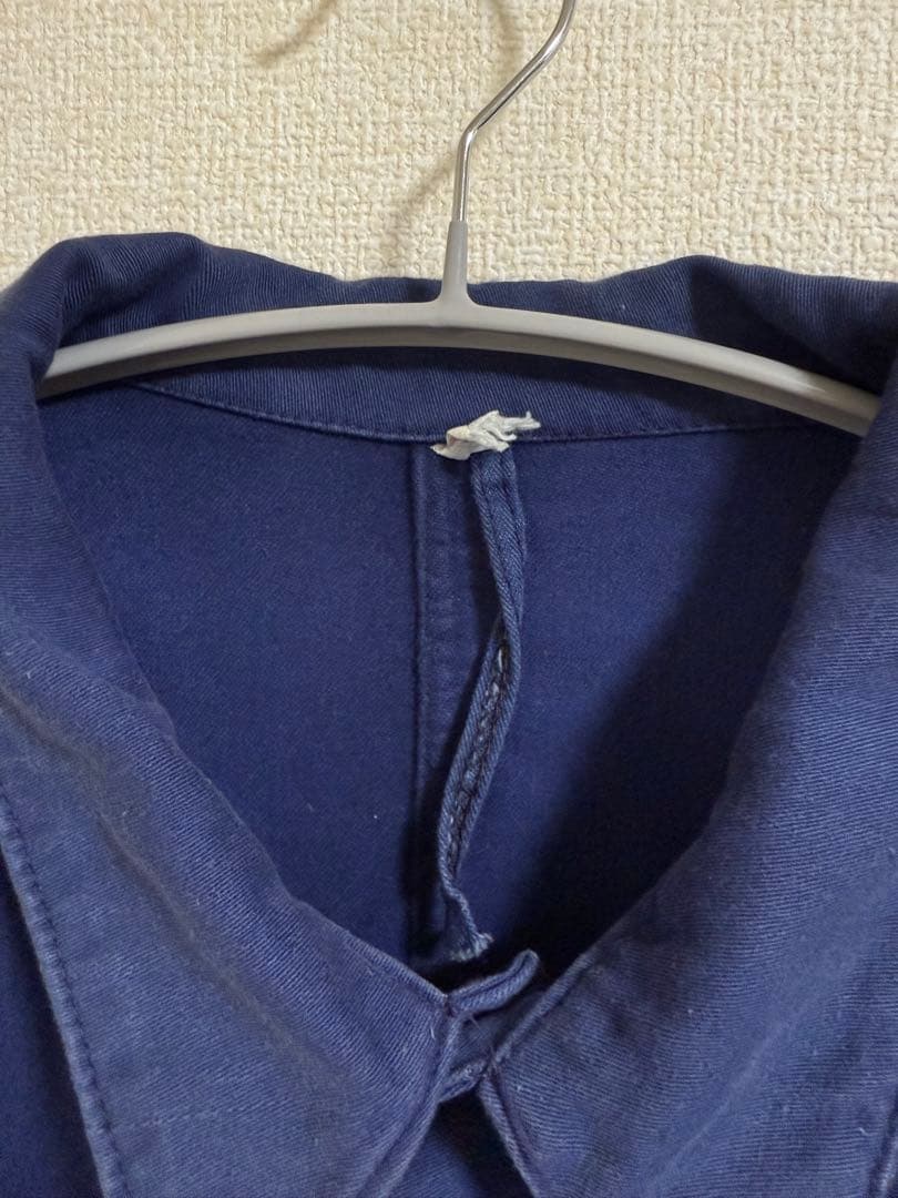 80s–90s Unknownフレンチ モールスキン ワークジャケット ブルー