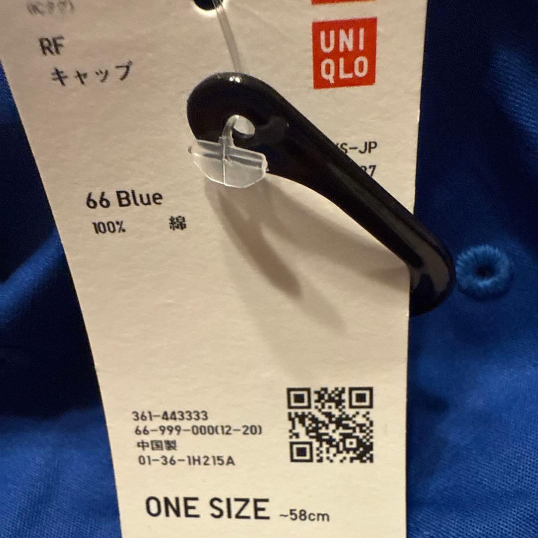 ユニクロ　フェデラー　RF　帽子　66ブルー　新品タグ付