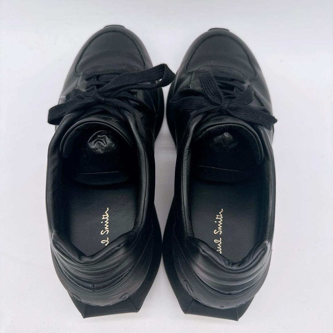 【ポールスミス】レザーローカットスニーカー size9 ブラック系