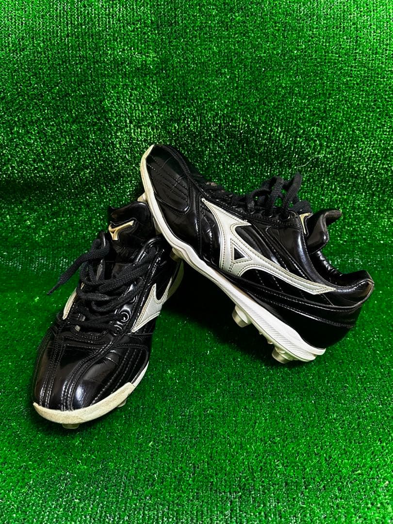 ミズノ グローバルエリート オーダースパイク 25.5cm 黒×シルバー