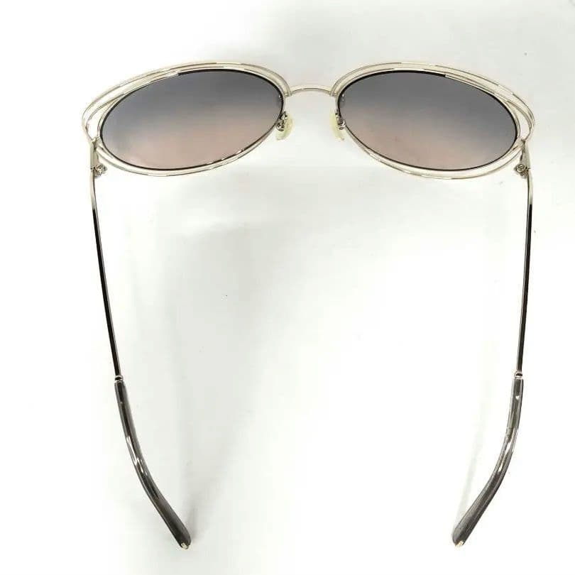 美品 Chloé 二重リム ラウンドサングラス CE114S 62□18 d14