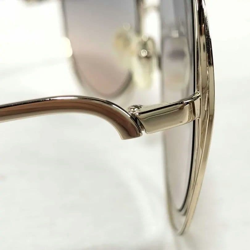 美品 Chloé 二重リム ラウンドサングラス CE114S 62□18 d14