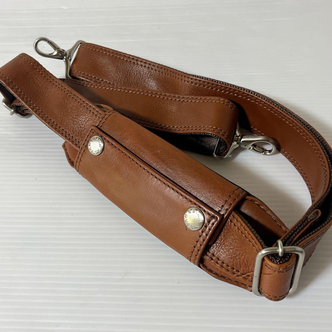 【美品】海老名鞄　メッセンジャーバッグ　キャメル　ショルダー