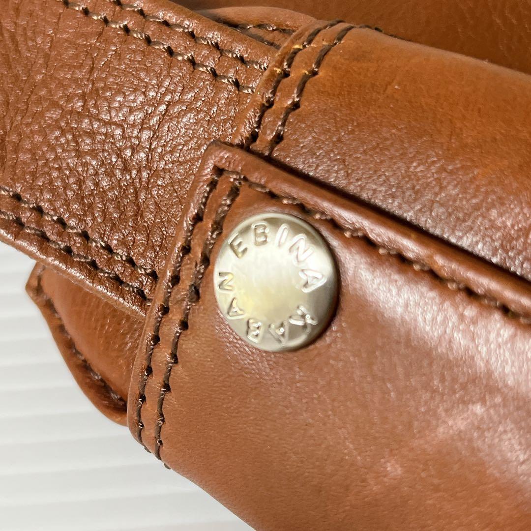 【美品】海老名鞄　メッセンジャーバッグ　キャメル　ショルダー