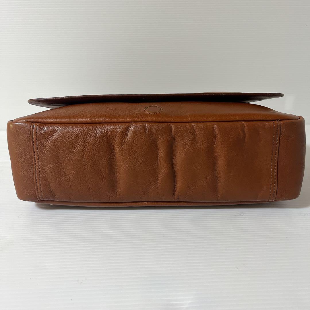 【美品】海老名鞄　メッセンジャーバッグ　キャメル　ショルダー