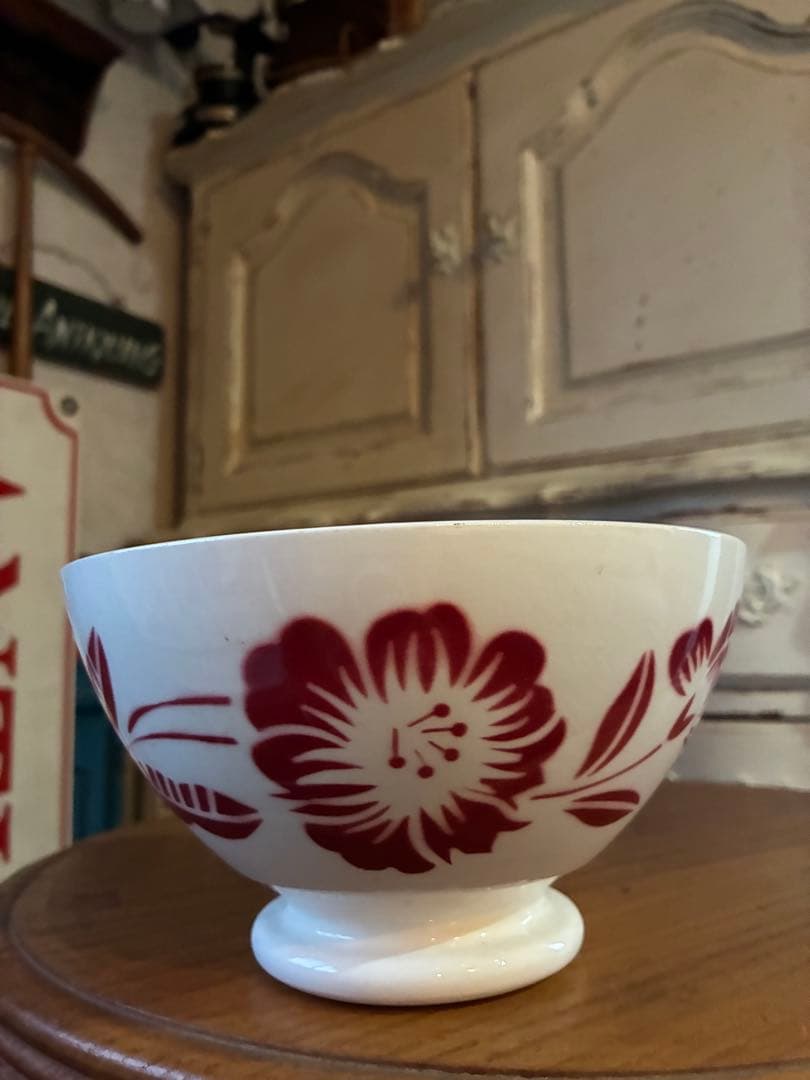 フランス　アンティーク　カフェオレボウル　ディゴワン　直径１７.5cm 特大美品