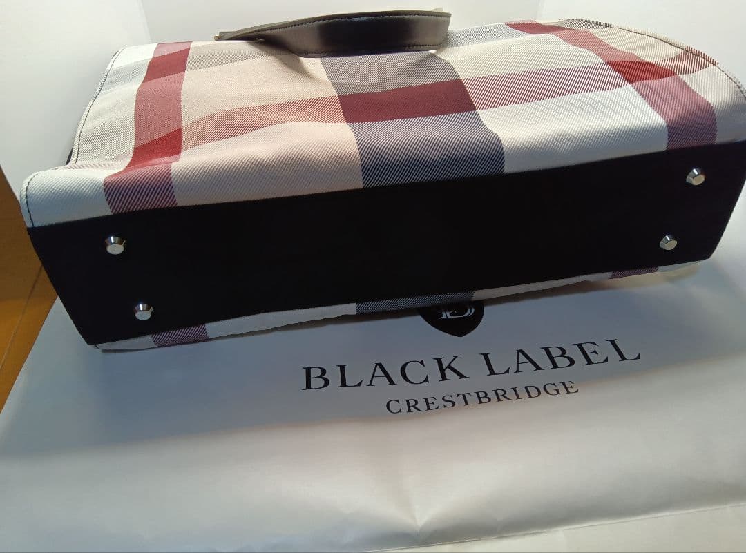 新品★ブラックレーベルクレストブリッジトートバッグバーバリーチェック柄