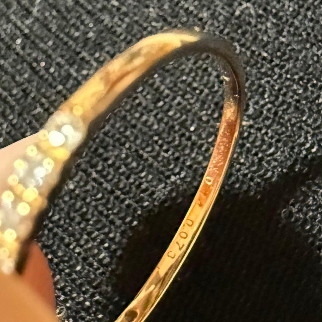 k18 ハーフエタニティ 1粒 ダイヤモンド リング