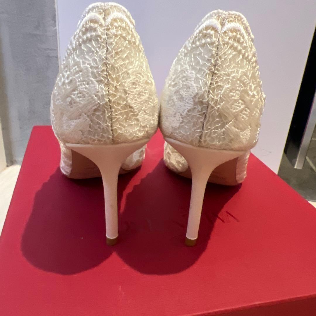 JIMMY CHOO ホワイト レース ハイヒール　パンプス　刺繍　39