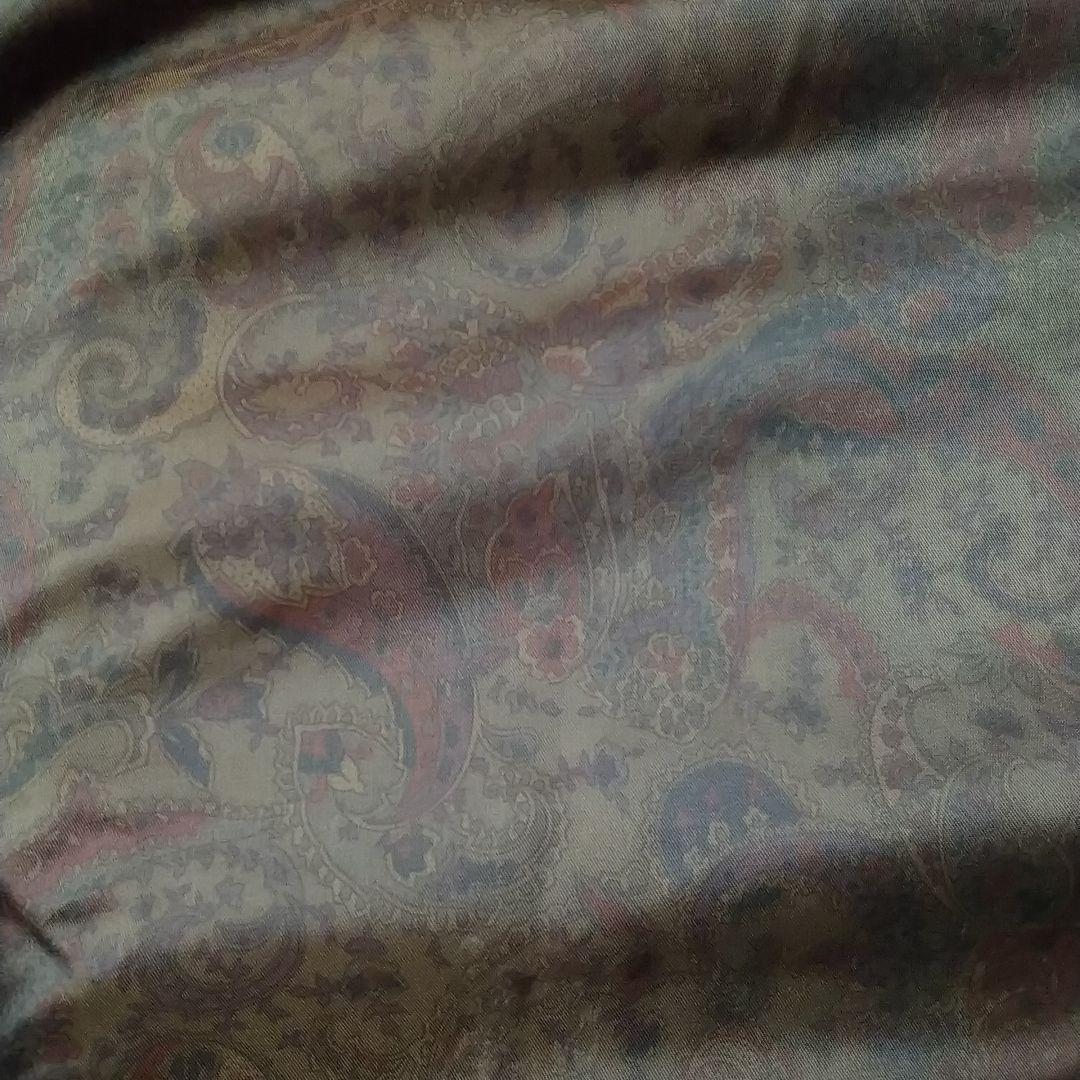 柔らかめ カウレザー 本革 裏地総柄 ペイズリー 短丈 レザージャケット L