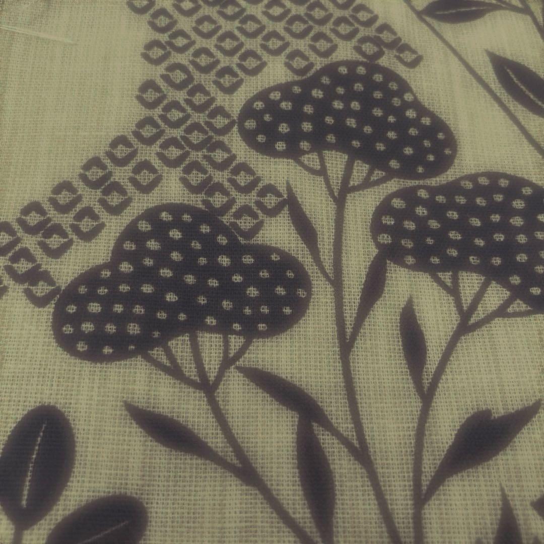 綿麻浴衣　花柄ネイビー浴衣新品　未使用