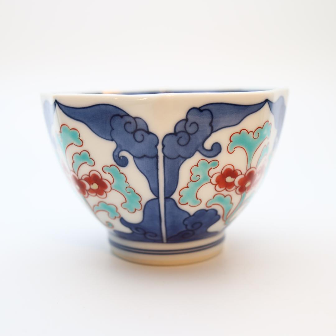 今右衛門窯　錦唐花 八角小鉢 5客セット　人間国宝 今泉今右衛門　色鍋島 有田焼