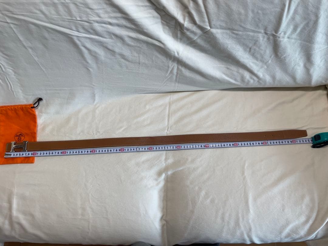 エルメス コンスタンス Hロゴバックル リバーシブルレザーベルト ⬜︎K刻印 90