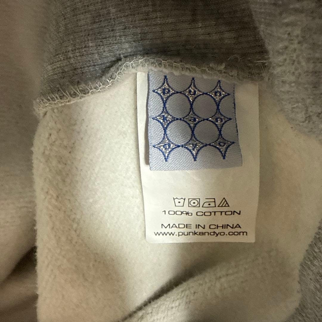 punkandyoグレー パーカー P&Yロゴ