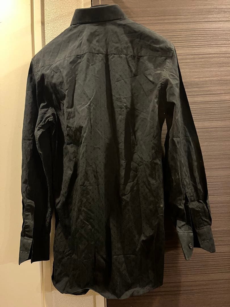 Louis Vuitton ブラック 長袖シャツ　ミニモノグラム　ジャガード