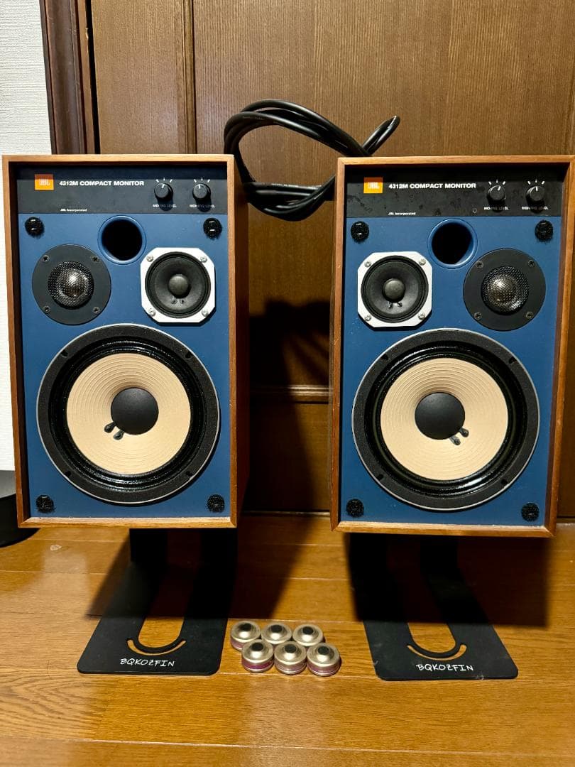 JBL 4312Mオーディオセット：ケーブル・スタンド・インシュレーター付き！