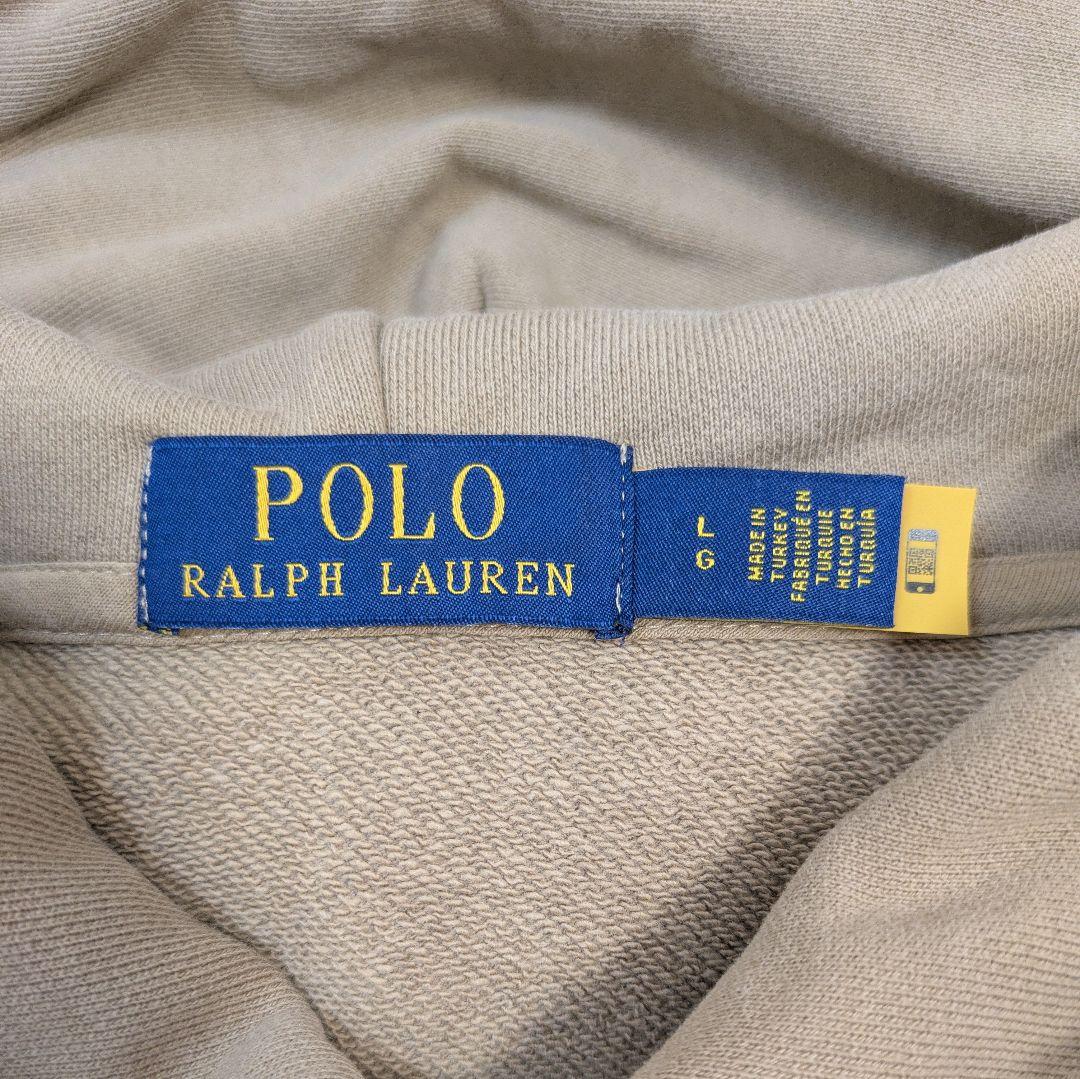 POLO ポロラルフローレン パーカー スウェット 現行QRタグ ベージュ