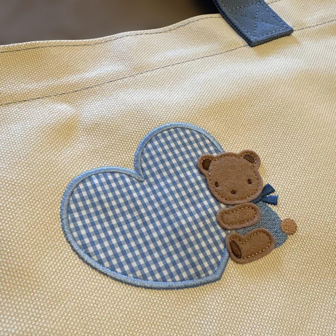 未使用★familiar ファミリア トートバッグ 推し活 水色 ママバッグ