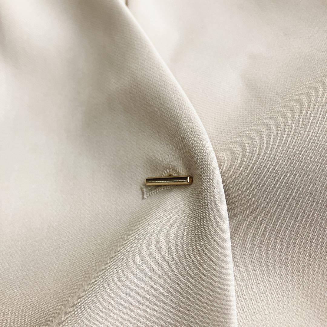 THE SHOP TK/ワールド★ストレッチ ノーカラーパンツスーツ ベージュL