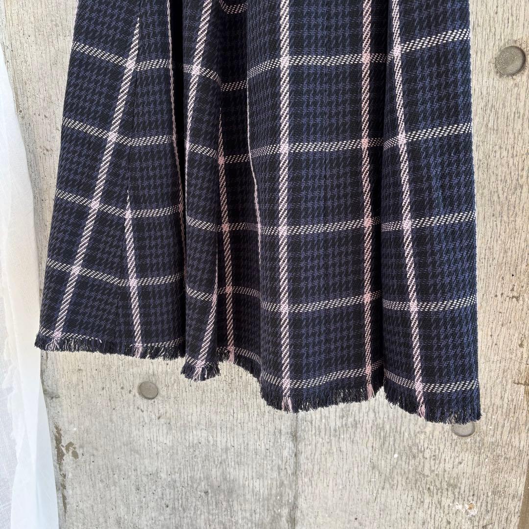 24年【スナイデル】WEB限定 チェックスリットデザインロングスカート