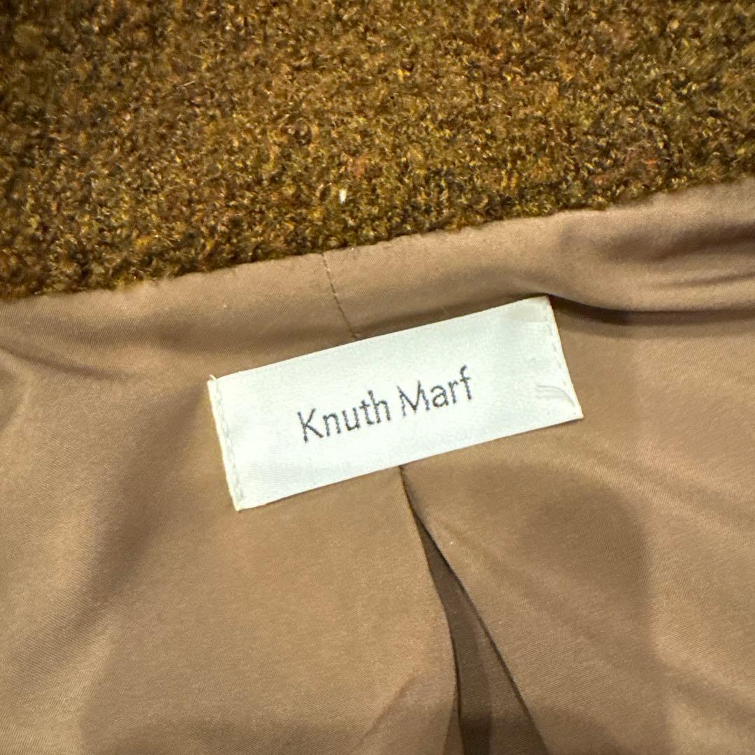 knuth marf unique nep knit jacket ブラウン