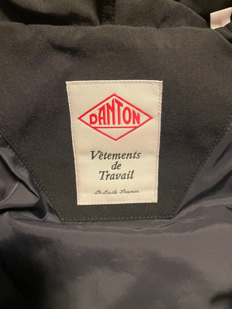 【DANTON】キルトダウンコート ブラック38