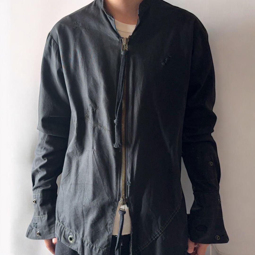 トップス GREG LAUREN Tent Zip Front Studio Shirt