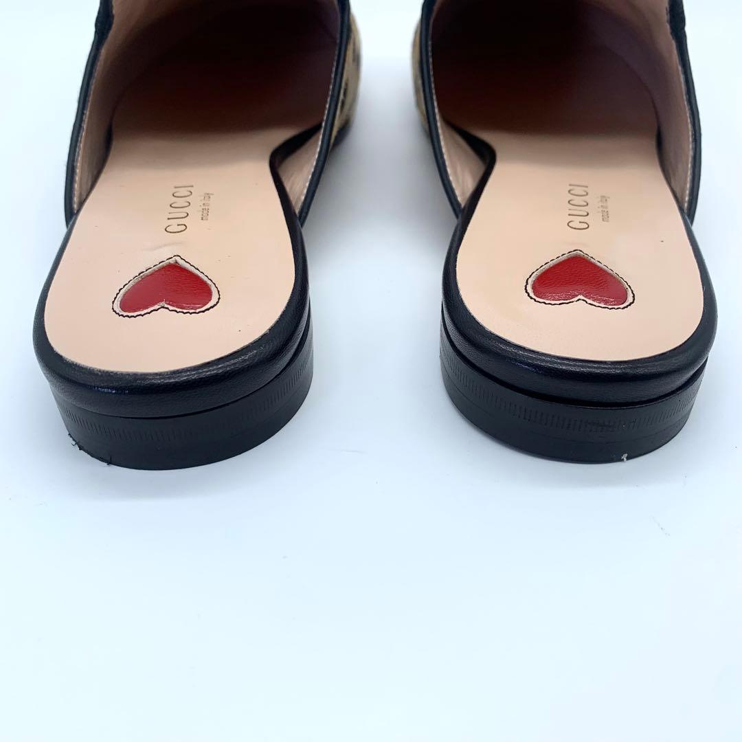 m31　グッチ プリンスタウン ミュール ホースビット はラコ ヒョウ柄