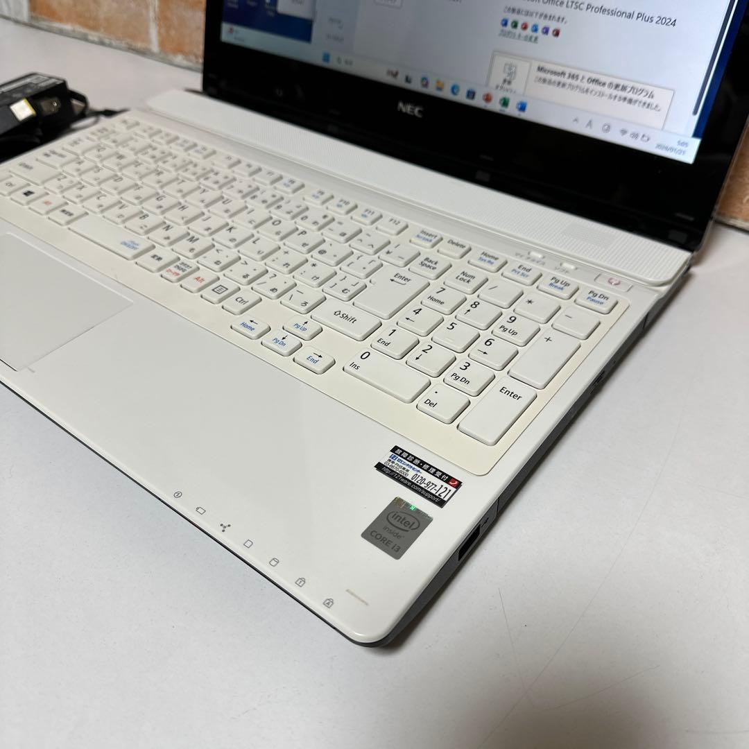 NECノート PC Webカメラ　高速起動SSD Windows11オフィス付き