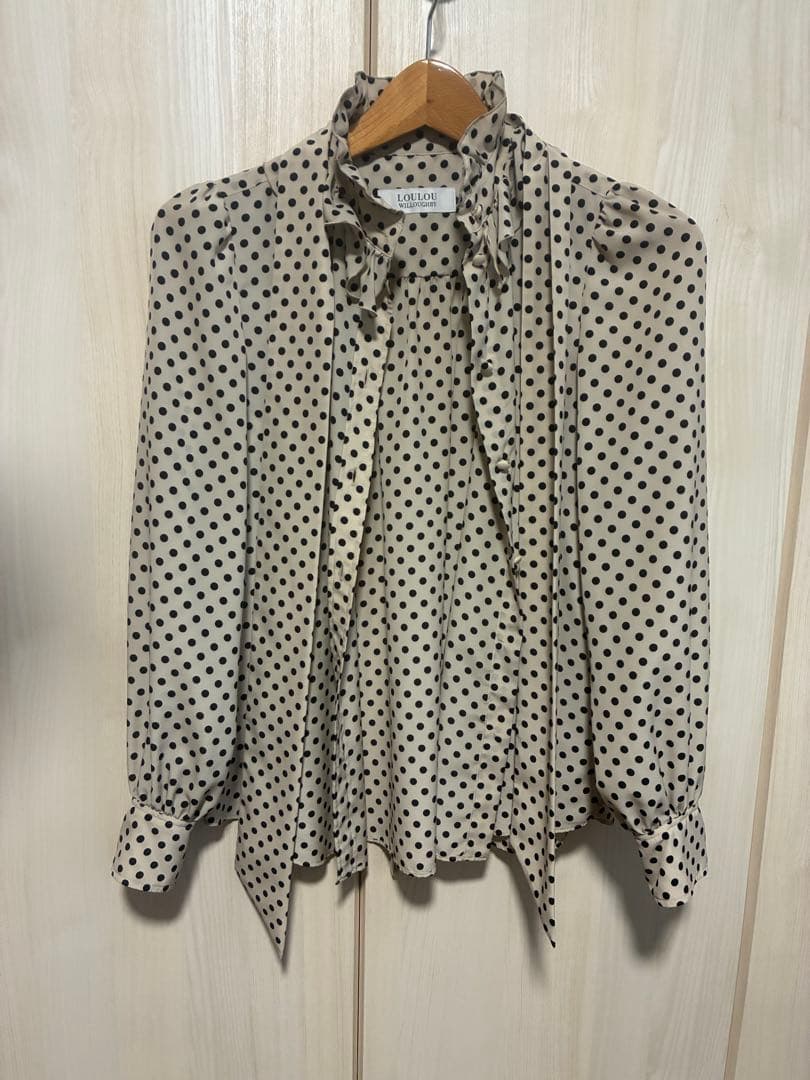 Loulou Willoughby/ルルウィルビー デシンドットフリル ブラウス