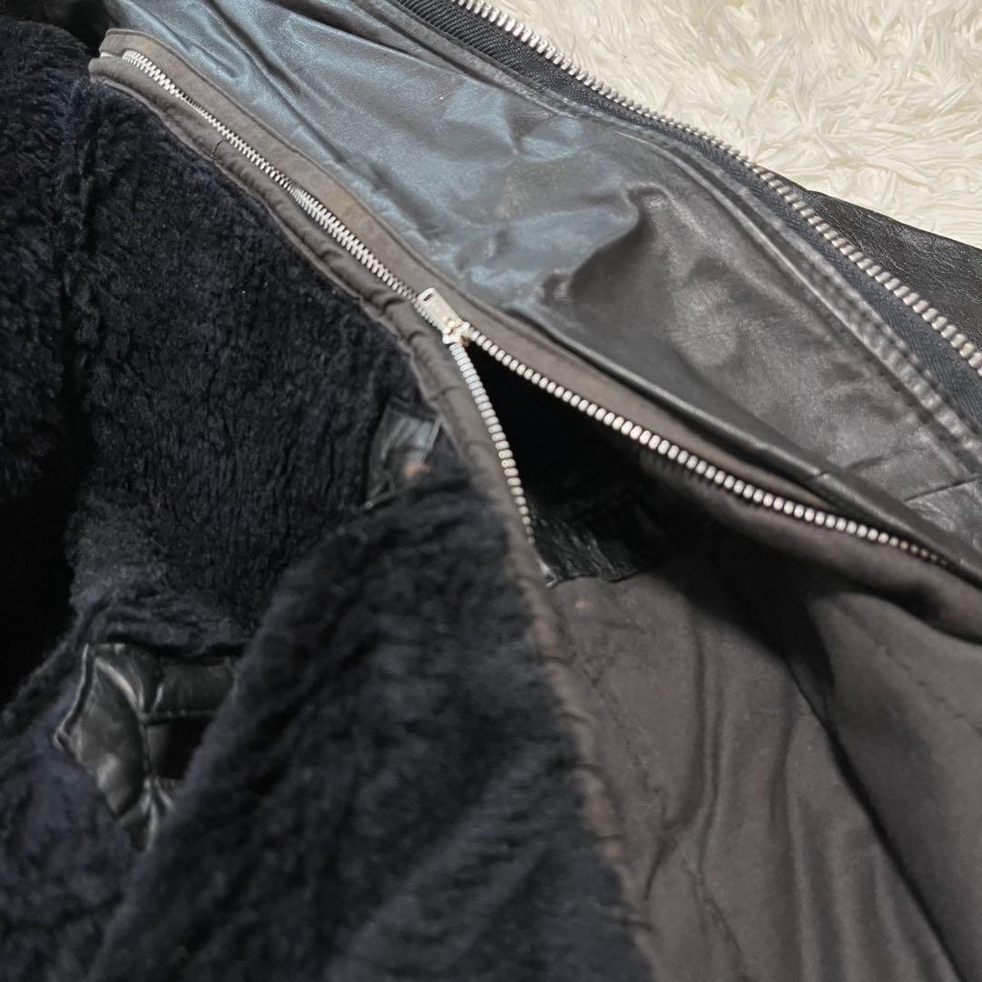 希少✨️本革 ラムレザー ジャケット　ファー ライナー付き　チェキアンラム