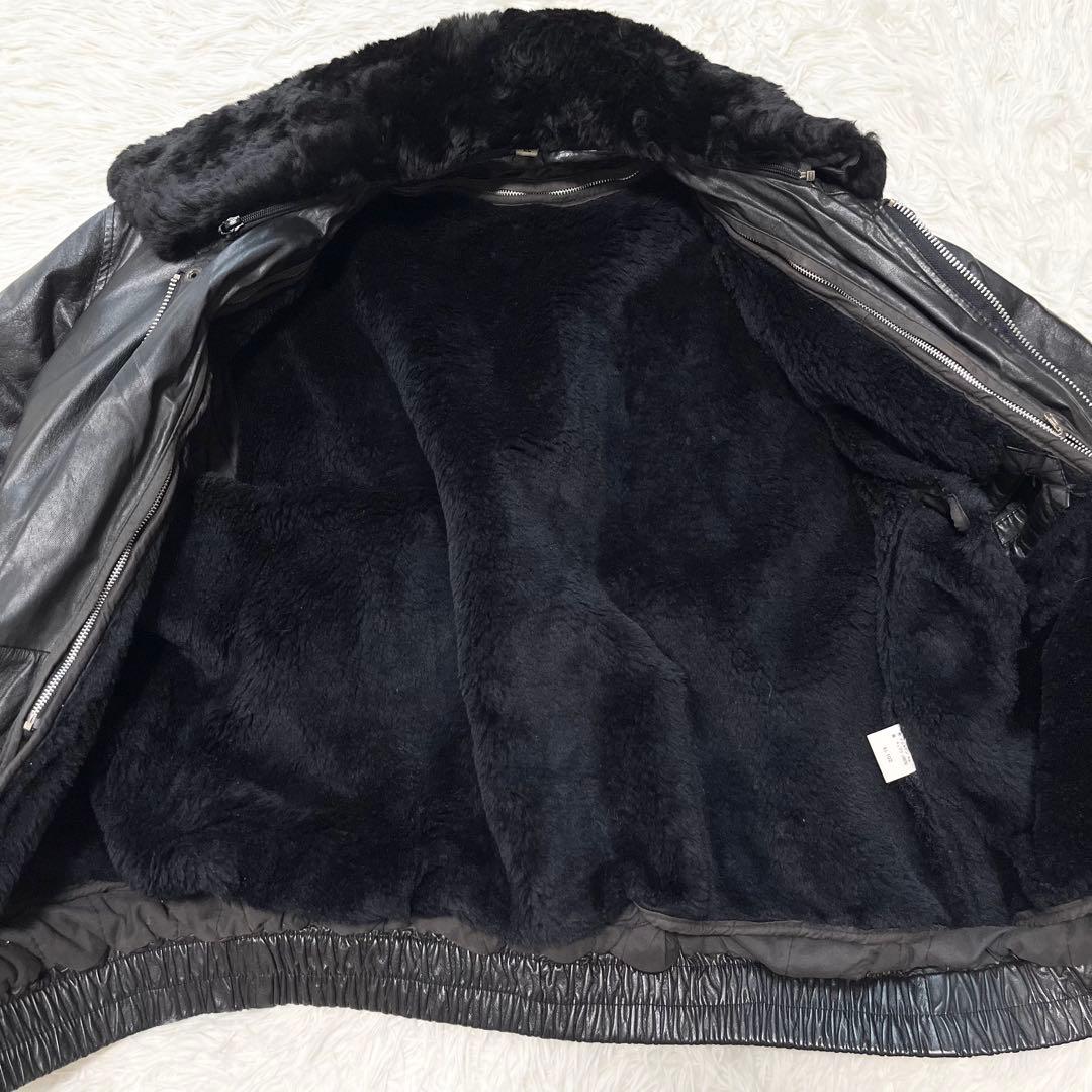 希少✨️本革 ラムレザー ジャケット　ファー ライナー付き　チェキアンラム