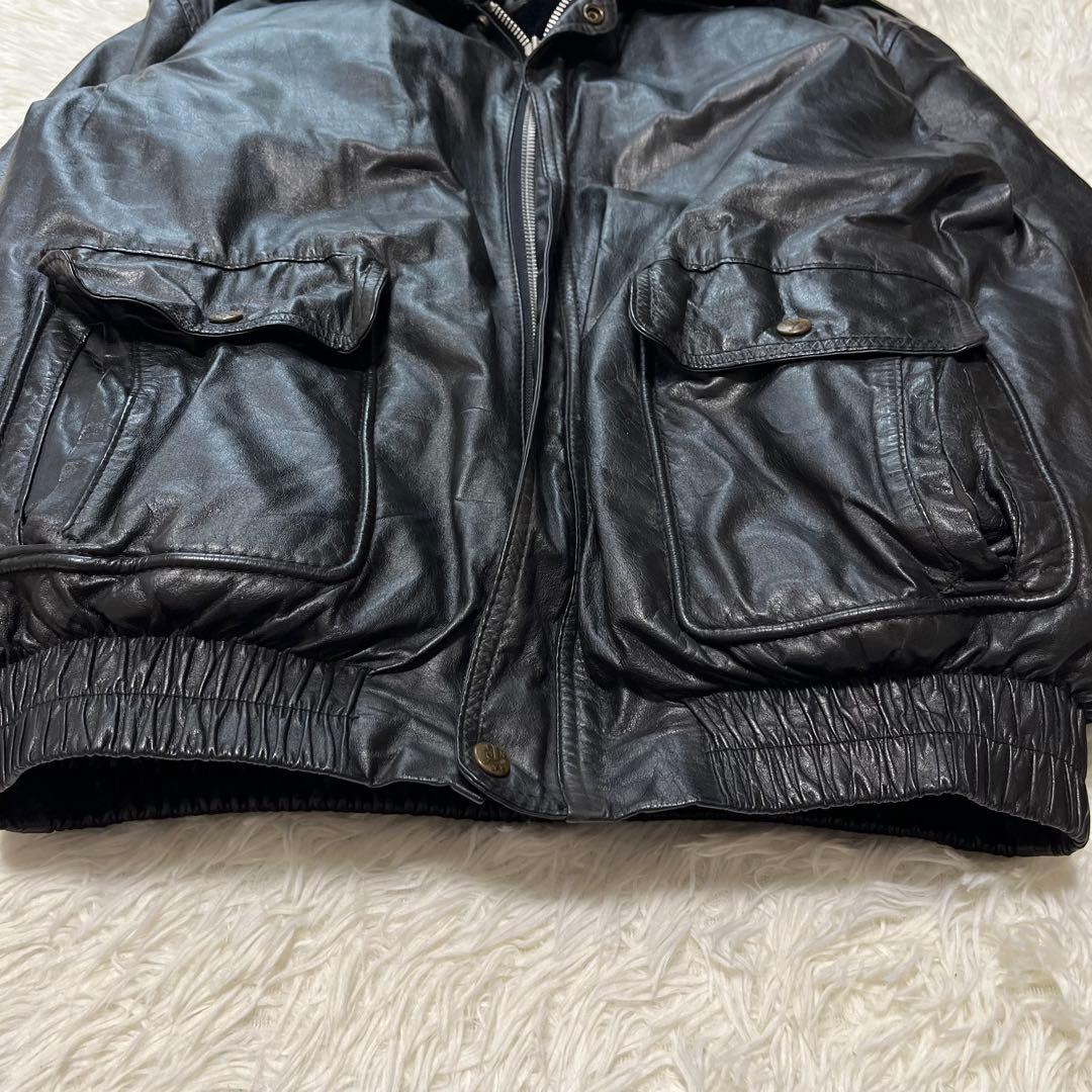 希少✨️本革 ラムレザー ジャケット　ファー ライナー付き　チェキアンラム