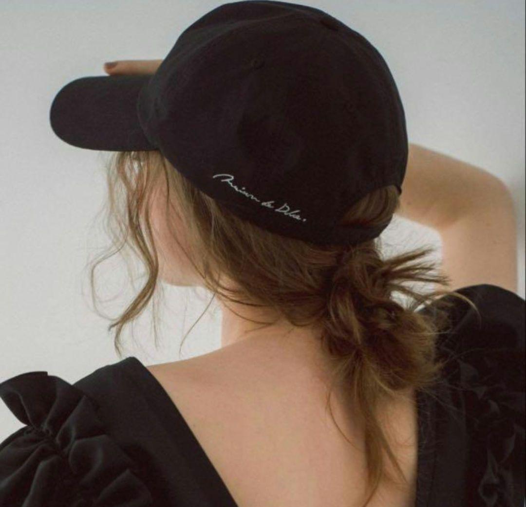 maison de dolce. point cap ブラック　撥水