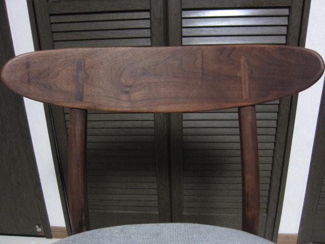 NOCE/ノーチェ ウォールナット天然木チェア MK11A ライトグレー　①