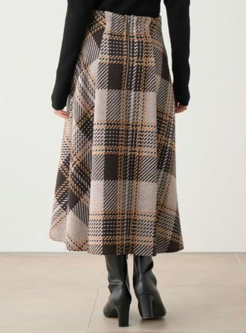 新品　SNIDEL スナイデル ロービング チェック ロング スカート