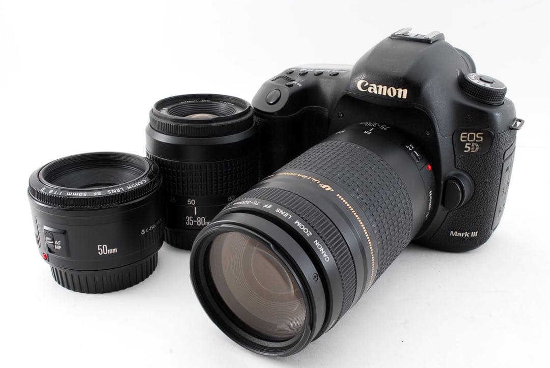 一眼レフカメラ　Canon EOS 5D MarkIII トリプルレンズセット